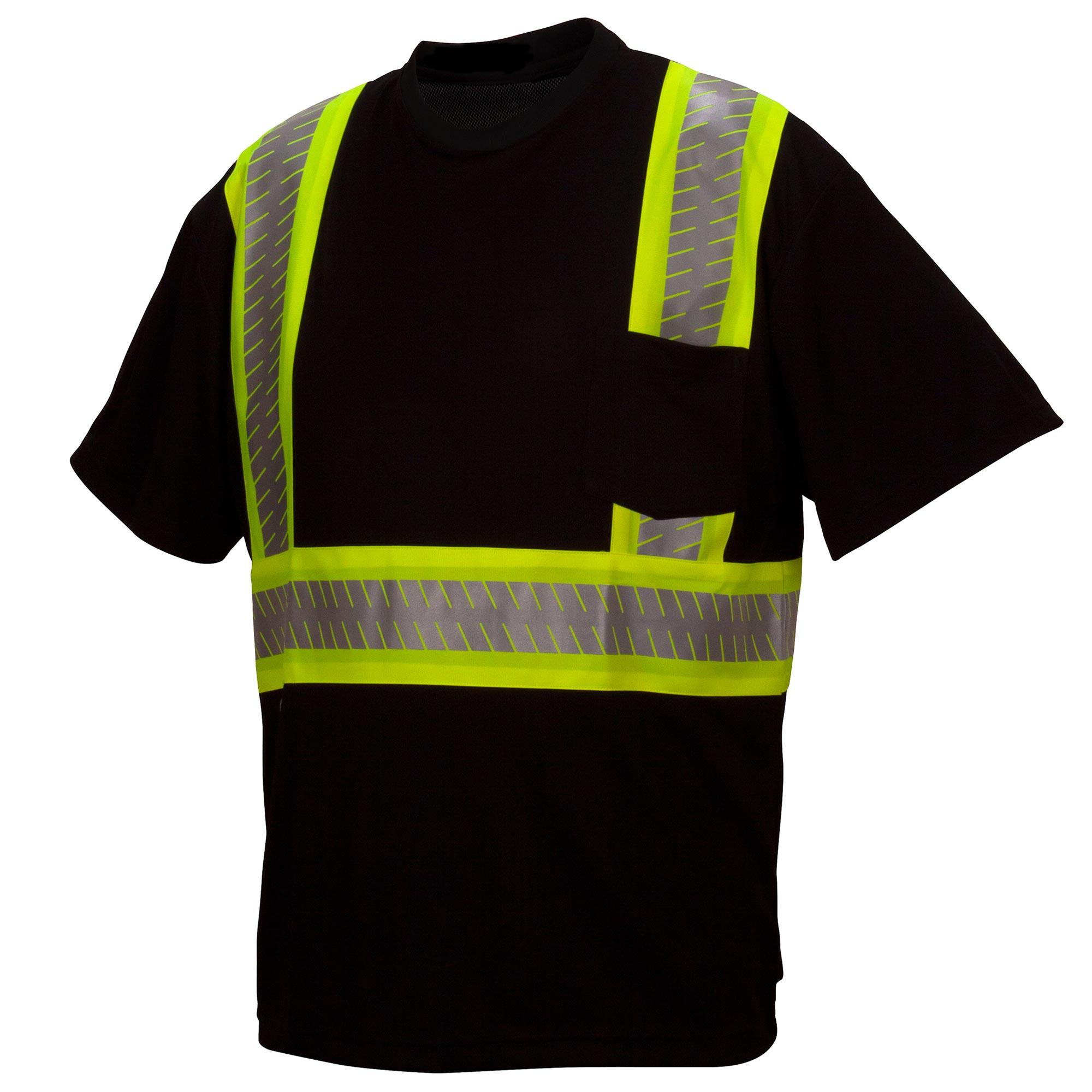 Pyramex RTS23 Comfort Tape Enhanced Visibility Black T-Shirt