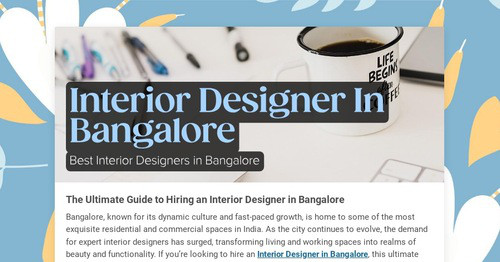 Interior Designer In Bangalore | Smore Newsletters