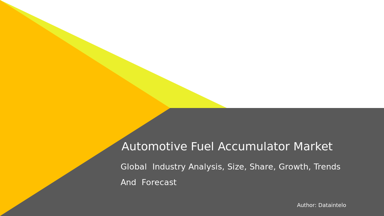 Automotive Fuel Accumulator Market Research Report 2032