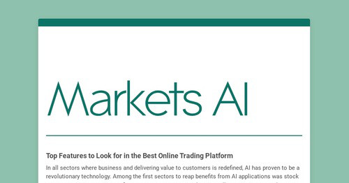 Markets AI | Smore Newsletters