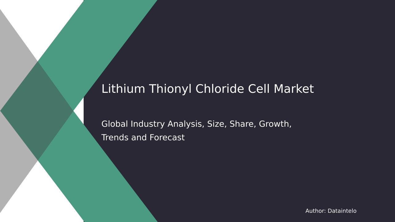 Request For Sample of Lithium Thionyl Chloride Cell Market Research Report 2032