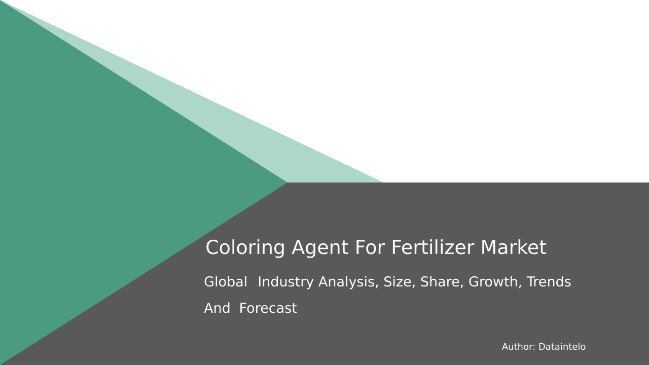 Request For Sample of Coloring Agent For Fertilizer Market Research Report 2032