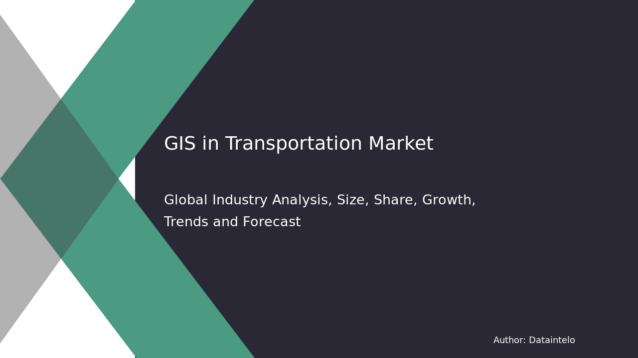 GIS in Transportation Market Research Report 2032