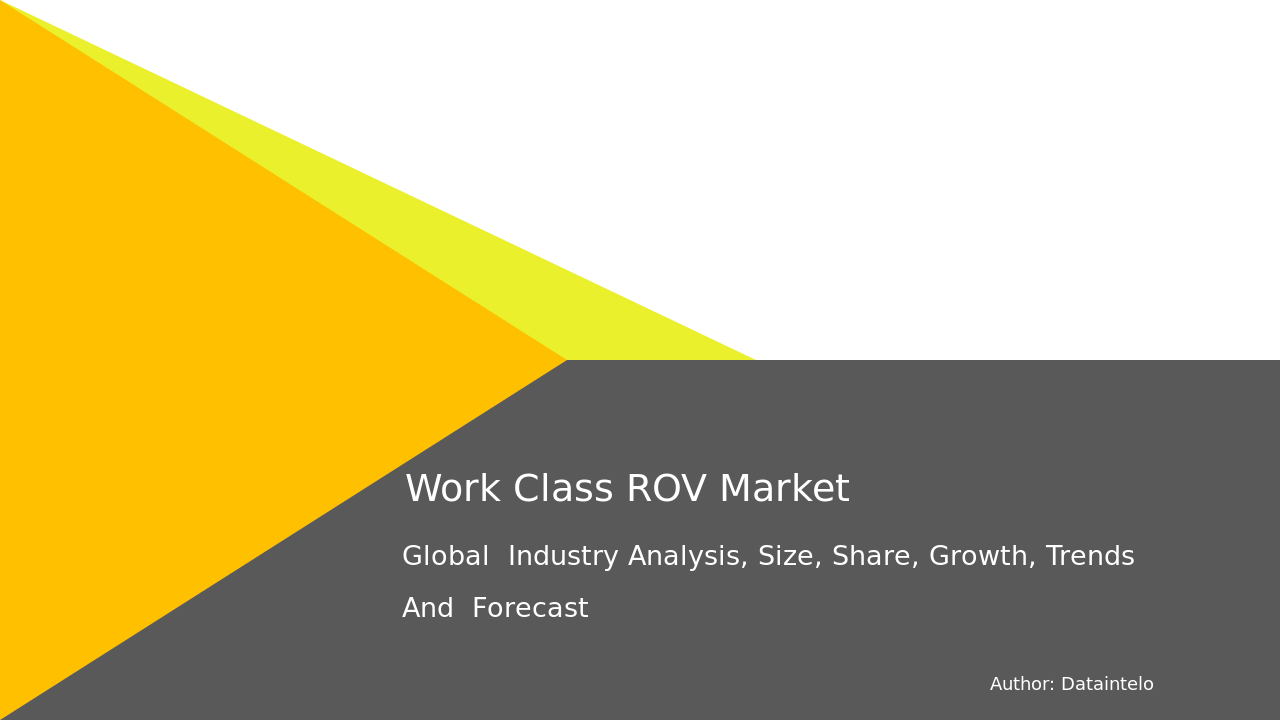 Work Class ROV Market Research Report 2032