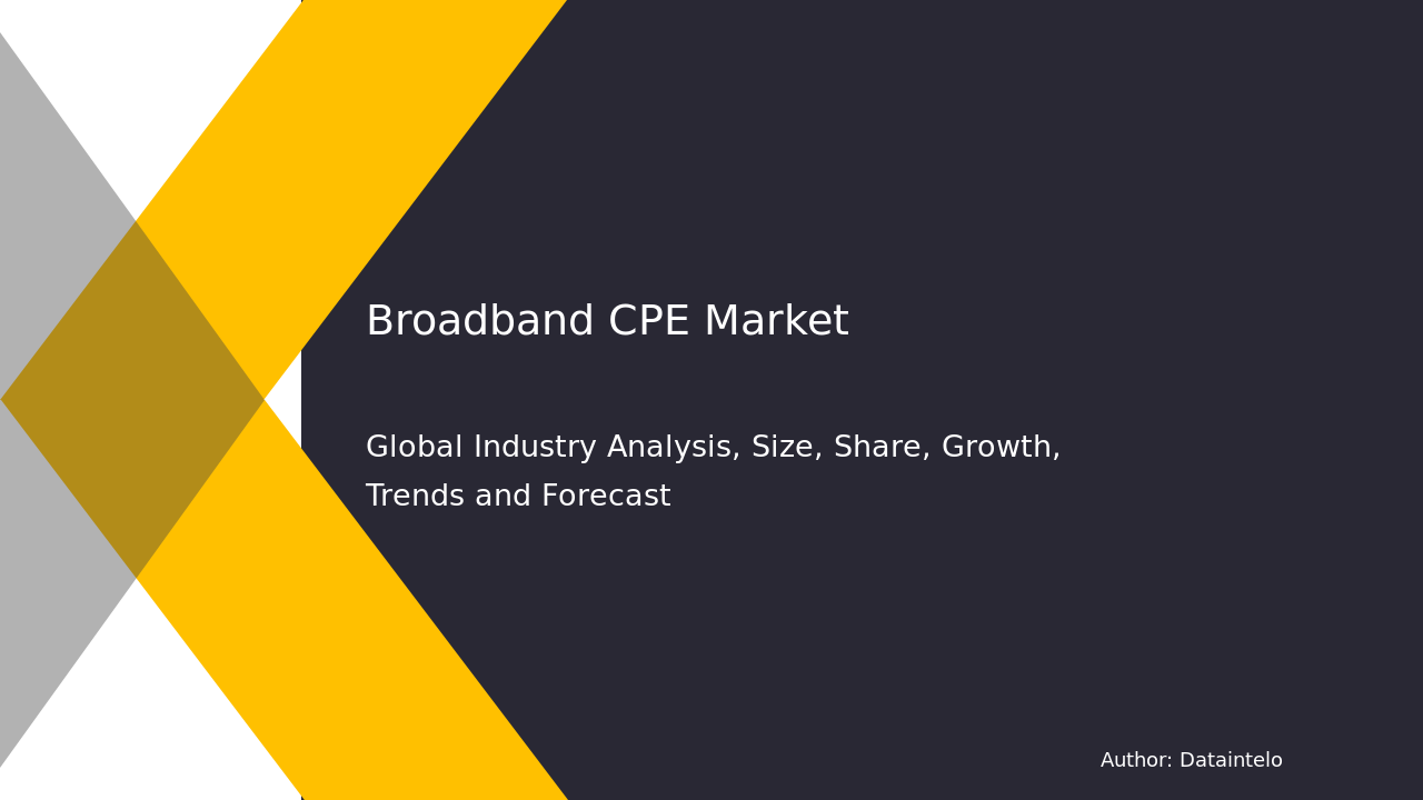 Broadband CPE Market  Size, Growth, Forecast | 2032