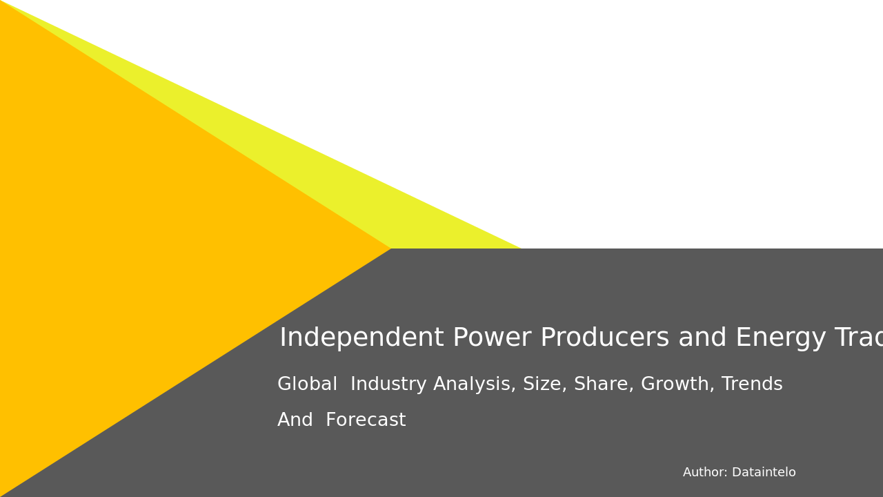 Independent Power Producers and Energy Traders (IPP) Market Research Report 2032