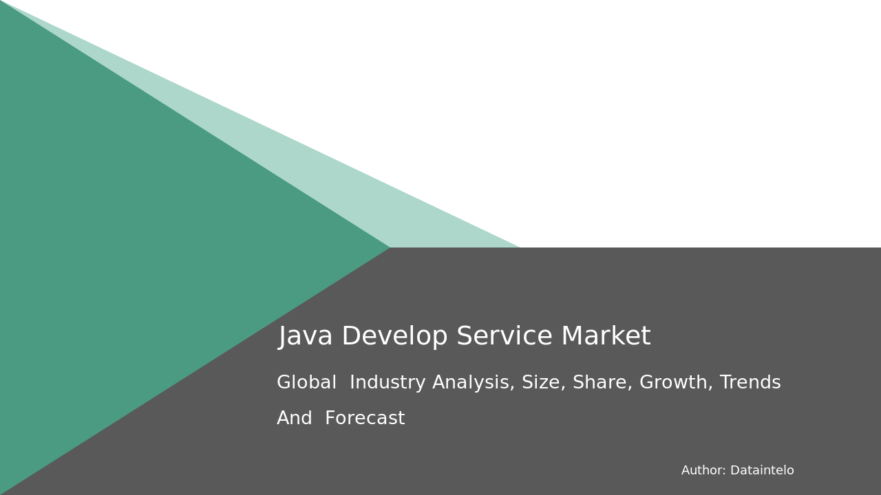 Java Develop Service Market Research Report 2032