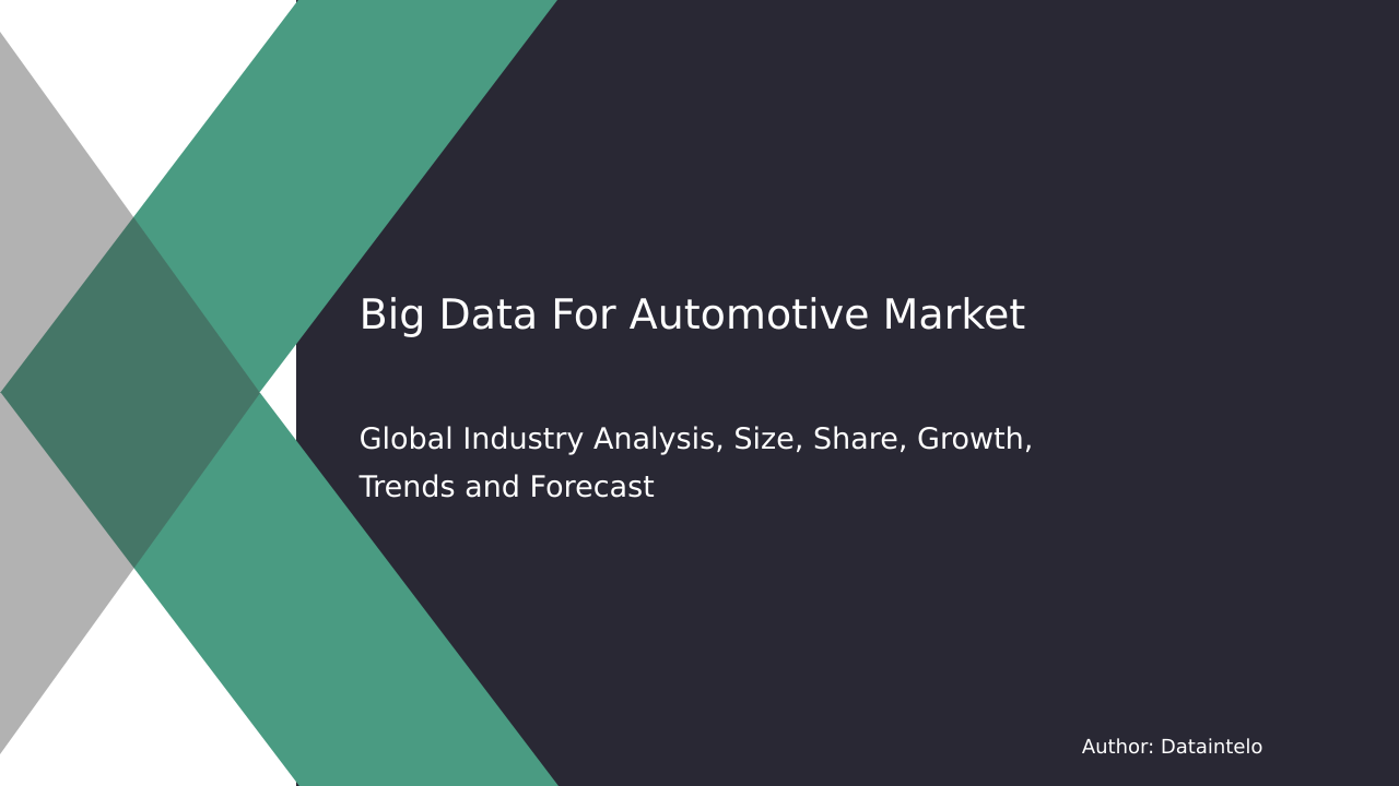 Request For Sample of Big Data For Automotive Market Research Report 2032