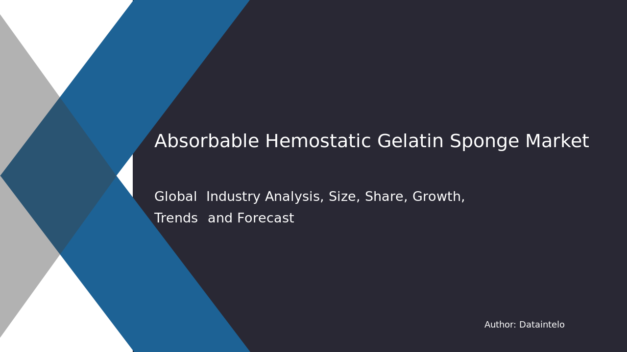 Absorbable Hemostatic Gelatin Sponge Market Research Report 2032