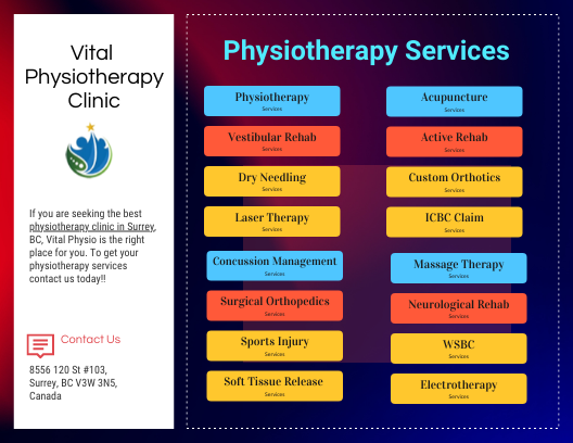 Physiotherapy Clinic in Surrey, BC - by Vital Physio [Infographic]