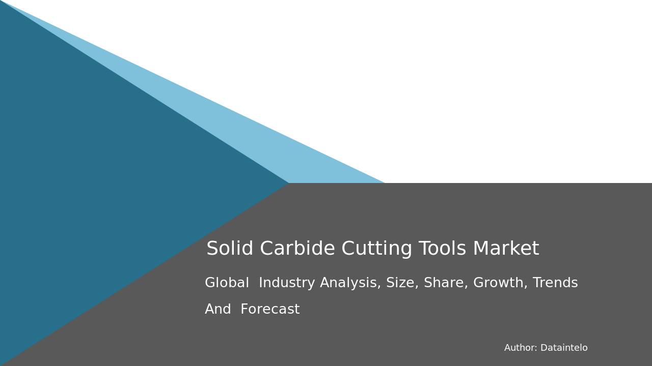 Solid Carbide Cutting Tools Market Research Report 2032