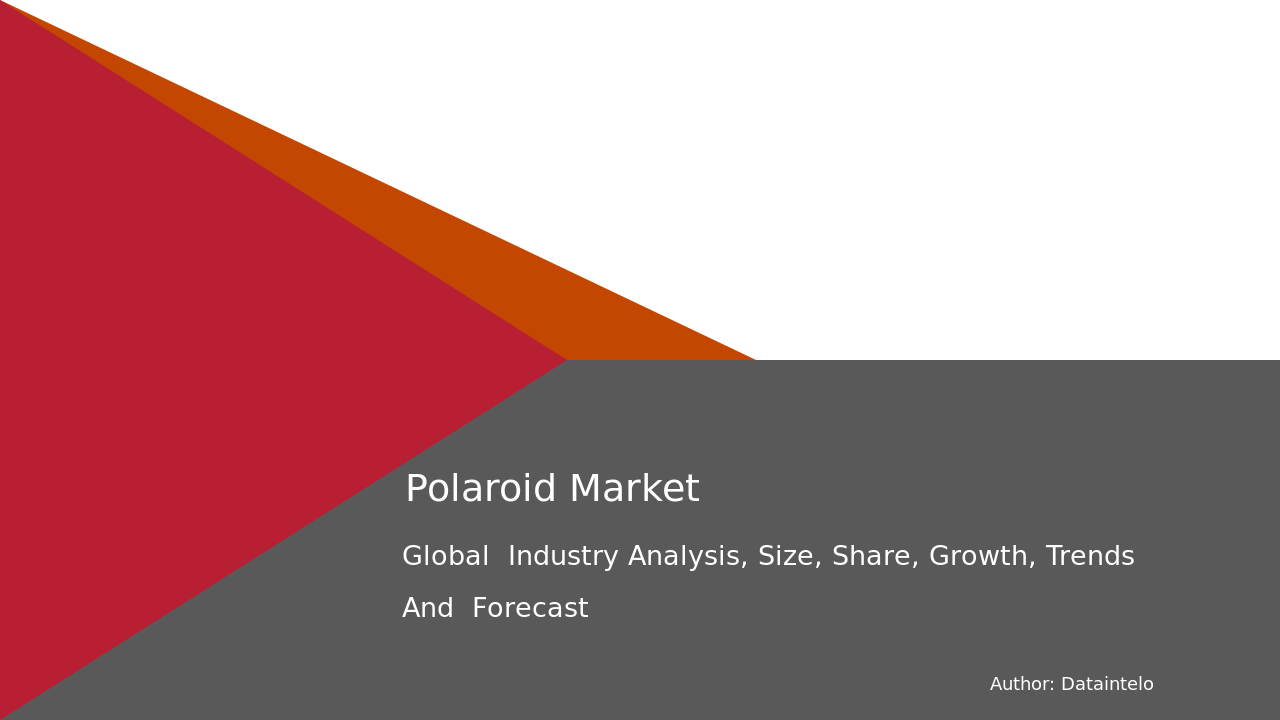Polaroid Market Report | Global Forecast From 2025 To 2033