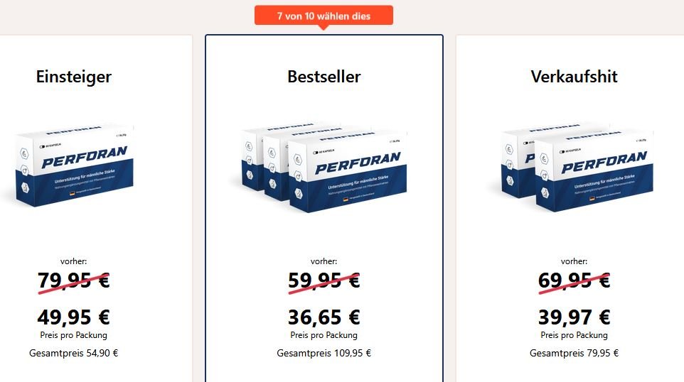 Perforan Kapseln Erfahrungen - Potenzpillen für Männer! Bewertungen, Preis